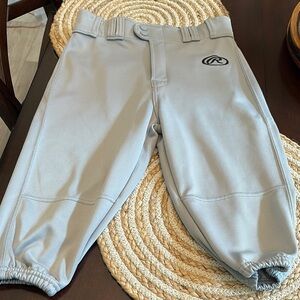 Boys grey Rawlings, knickers, baseball pants, youth size large